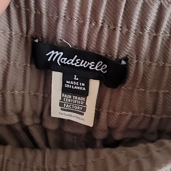 Madewell Drapeweave Carley Wide Leg Brown Pants Size Large - Picture 6 of 9